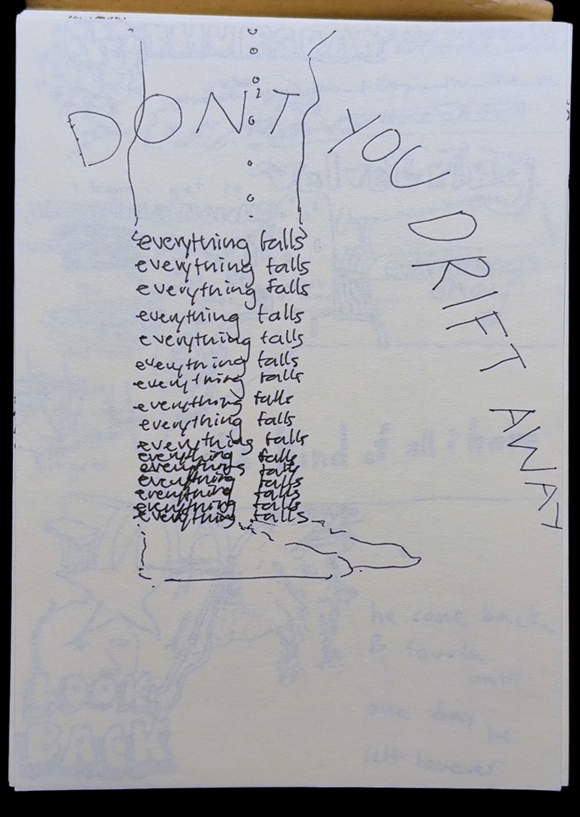 Favorite page from pencil & ink mostly words