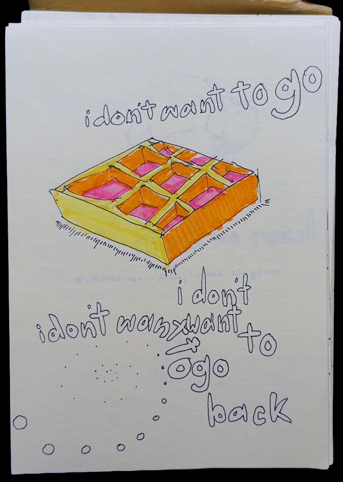Favorite page from pencil & ink mostly words