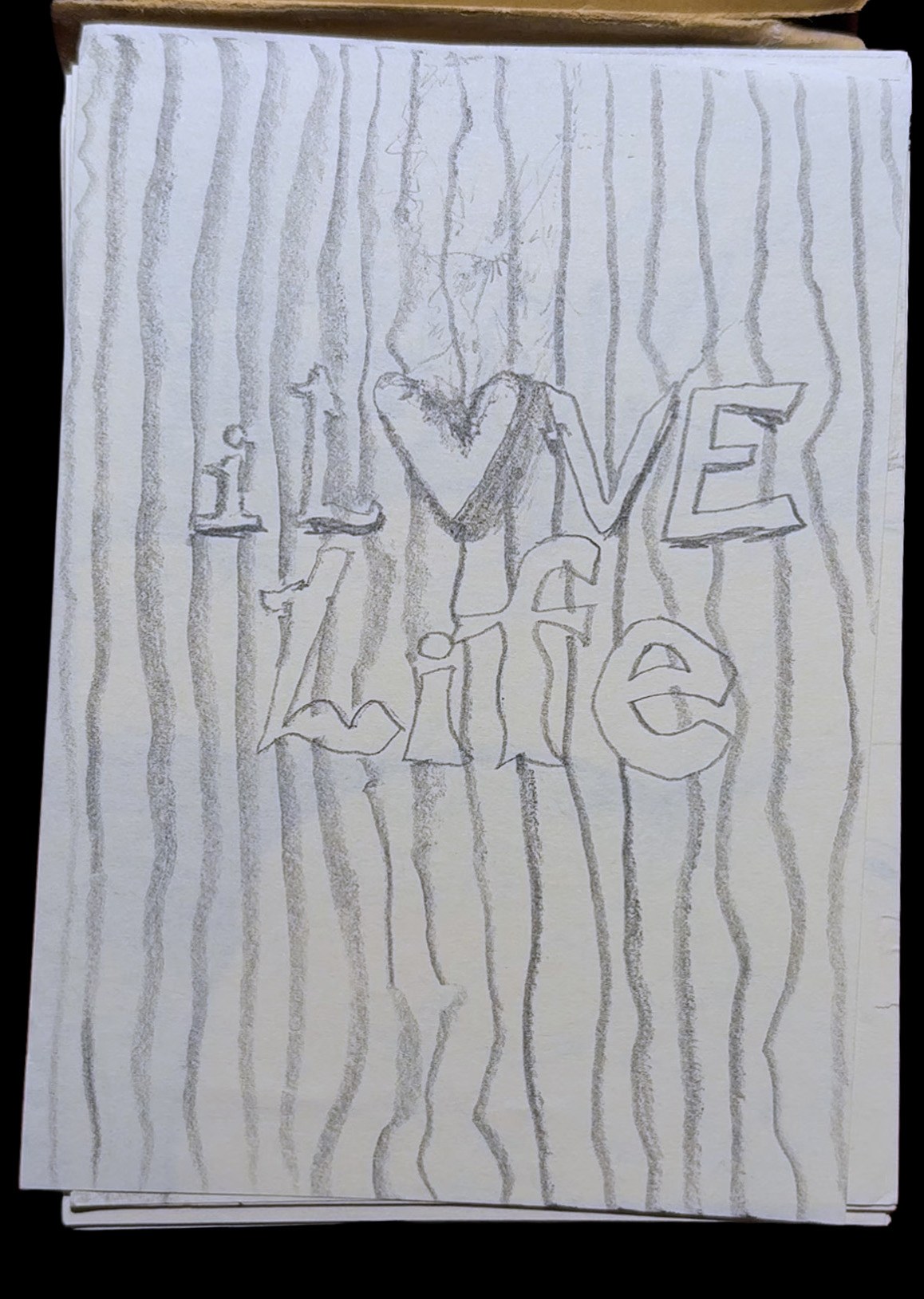 Favorite page from pencil & ink mostly words