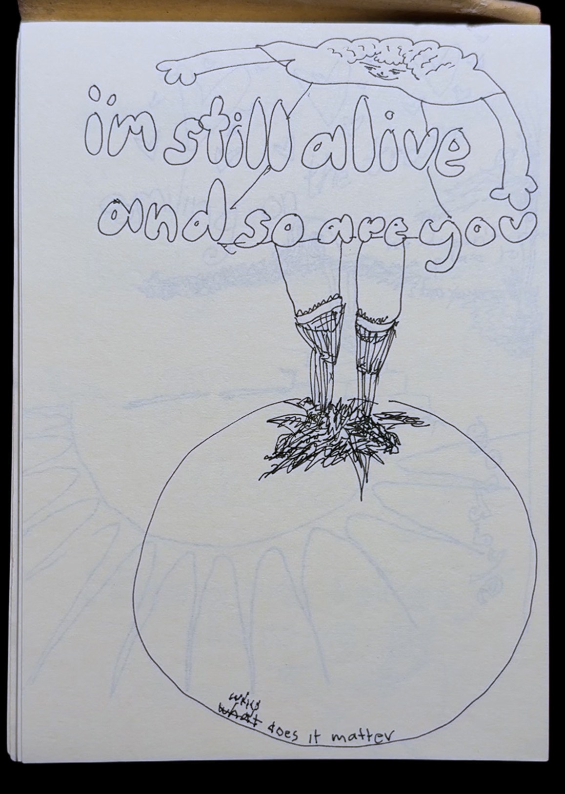 Favorite page from pencil & ink mostly words
