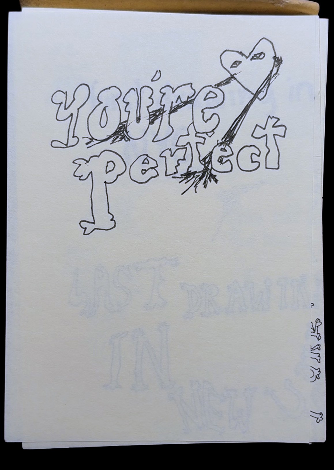 Favorite page from pencil & ink mostly words